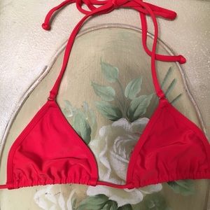 Red Triangle Bikini Top